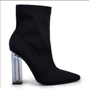 Transparent Heel Ankle Sock Booties